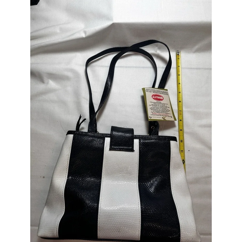 Gitano‎ Purse Handbag Tote Black White Original Tags Prime Condition 9x12
